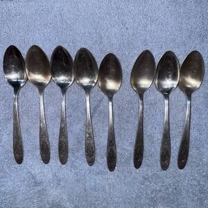 Vintage Oneida Community Plate BIRD OF PARADISE TeaSpoon Set